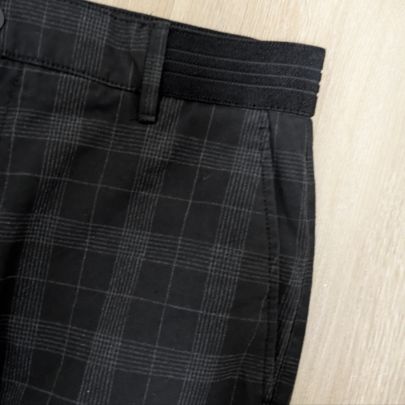 ZARA men's Black Grey Plaid Slim Fit Casual Dress Pants Medium - Picture 4 of 7